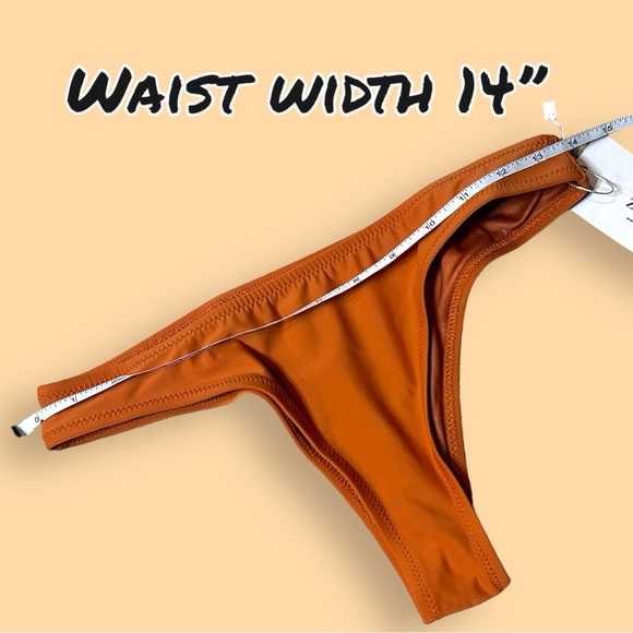 NWT Zaful Bandeau Top Cheeky Bottom Bikini in Copper. Size Medium 👙☀️👙 - Picture 10 of 11